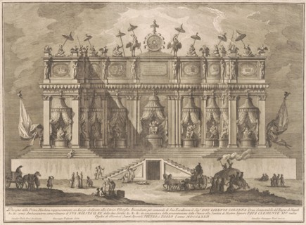 The Prima Macchina for the Chinea of 1772: A Building Dedicated to Chinese Philosophy, 1772. Creator: Giuseppe Vasi.