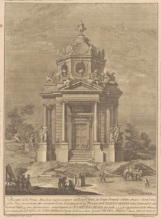 The Prima Macchina for the Chinea of 1782: The Temple of Janus..., 1782. Creator: Francesco Barbazza.