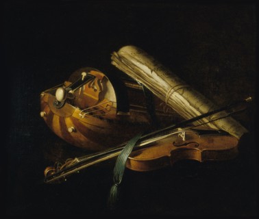 Still life with musical instruments, 1756. Creator: Jeaurat de Bertry, Nicolas Henri (1728-1796).