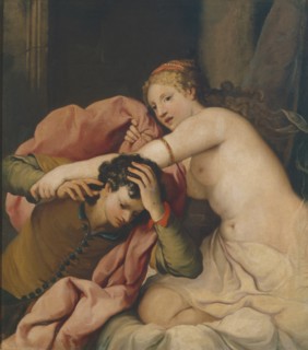Joseph and Potiphar's Wife. Creator: Lazzarini, Gregorio (1655-1730).