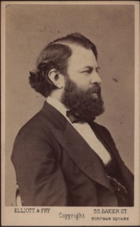 Portrait of the violinist and composer Joseph Joachim (1831-1907) , c. 1875. Creator: Photo studio Elliott & Fry, London  .