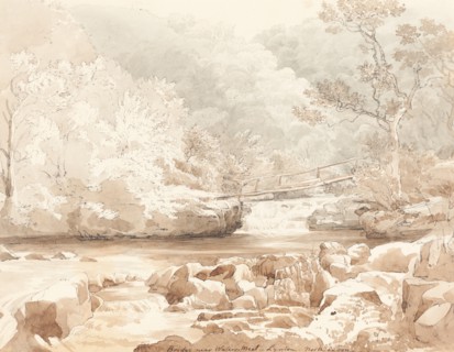 Bridge Near Waters-Meet, Lynton, North Devon, first half 19th century. Creator: James Bulwer.