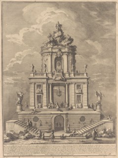 The Seconda Macchina for the Chinea of 1751: The Palace of Wisdom, Studies..., 1751. Creator: Giuseppe Vasi.