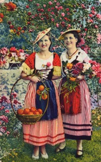 Niçoises in the countryside, Cote d'Azur, 1939. Creator: C.T. Howard.