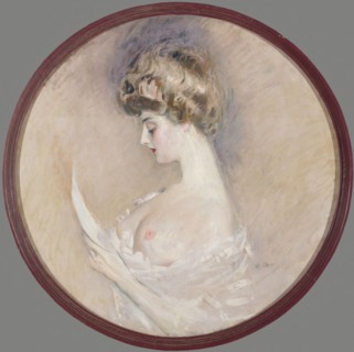 Portrait of Marthe Letellier, née Fourton, c. 1900. Creator: Helleu, Paul César (1859-1927).