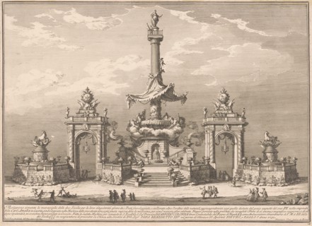 The Seconda Macchina for the Chinea of 1752: The Banquet of the Gods in Villa Carl'Amalia...,1752. Creator: Giuseppe Vasi.