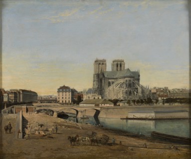 Apse of Notre-Dame, seen from the Quai de la Tournelle, 1860. Creator: Harrouart, Emile (1826-?).