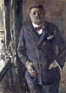 Portrait of Friedrich Ebert (1871-1925), President of the German Reich, 1924. Creator: Corinth, Lovis (1858-1925).