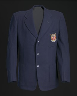 Blazer, tie, and belt worn by Ted Corbitt for the 1952 Helsinki XV Olympics, 1952. Creator: Unknown.