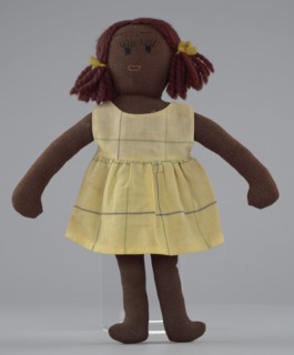 Female doll in a yellow dress ca.1965. Creator: Unknown.