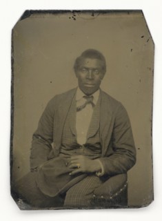 Tintype of a man, late 19th century. Creator: Unknown.