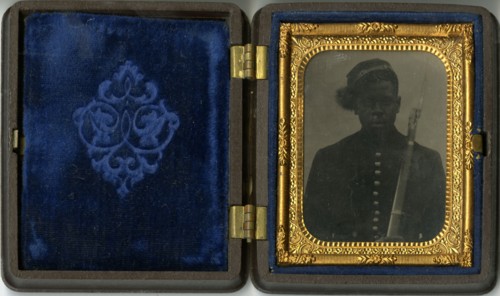 Ambrotype of a Civil War soldier, 1861-1865. Creator: Unknown.