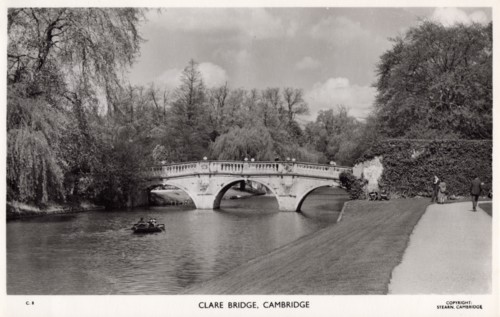 Clare Bridge, Cambridge, 1940s. Creator: Stearn.