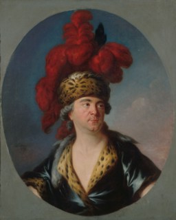 Portrait of Henri-Louis Lekain (1728-1778) as Genghis Khan in the play..., End of 1750s. Creator: Lenoir, Simon Bernard (1729-1791).