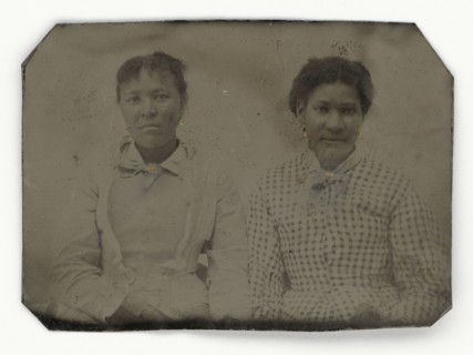 Tintype of two women, 1856-1900. Creator: Unknown.