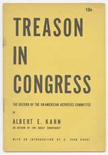 'Treason in Congress: The Record of the Un-American Activities Committee', 1948. Creator: Unknown.