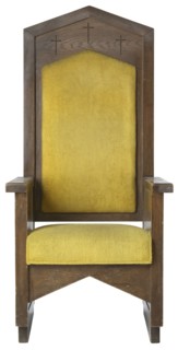 Pastor's chair from the First African Methodist Episcopal Church of Los Angeles, ca. 1969. Creator: Unknown.