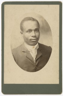 Photograph of a man wearing a suit and necktie, 1890s. Creator: Unknown.