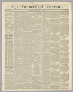 The Connecticut Courant, Vol. LXXXVII, No. 4461, July 20, 1850. Creator: Unknown.