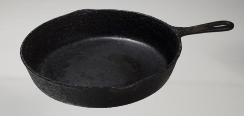 Cast iron skillet owned and used by Beatrice Mack, 1951. Creator: Unknown.