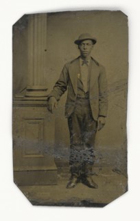 Tintype of a man, 1856-1900. Creator: Unknown.