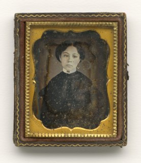 Daguerreotype of a young woman, ca. 1850. Creator: Augustus Washington.