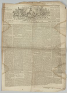 The Liberator, Vol. XXVII, No. 11, March 13, 1857. Creator: Unknown.