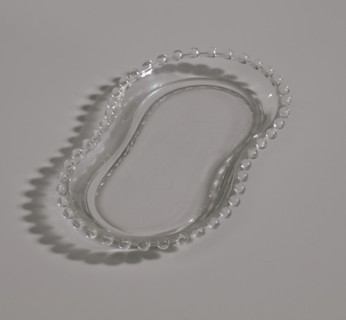 Glass tray from Mae's Millinery Shop, 1941-1994. Creator: Unknown.