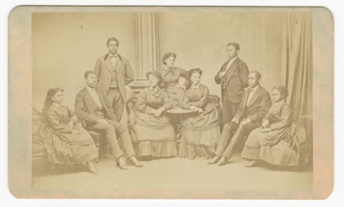 Carte-de-visite of the Jubilee Singers, 1872; printed later. Creator: James Wallace Black.
