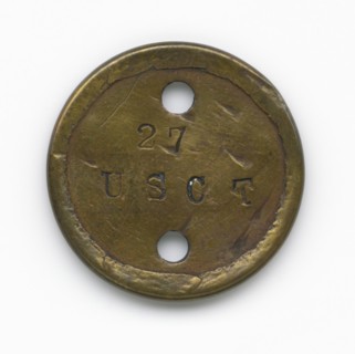 Identification tag for Civil War soldier Qualls Tibbs, 1864 - 1865. Creator: Unknown.