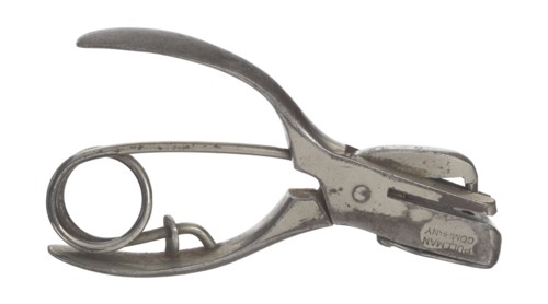 Hole punch used by Pullman porter Thomas McCord, 1940s. Creator: Unknown.