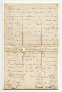 Bill of sale for a girl named Clary purchased by Robert Jardine for 50 pounds, January 15, 1806. Creator: Unknown.
