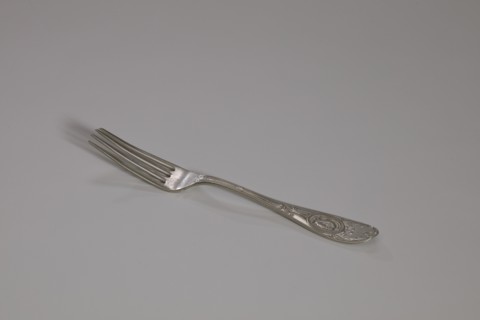 Table fork used by Lavinia Whiteside Carrington, after 1867. Creator: Hall & Elton.