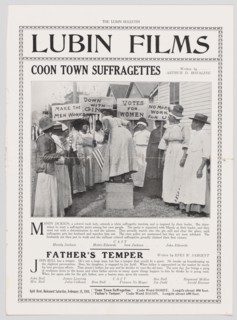 Program for Coon Town Suffragettes, 1914. Creator: Unknown.