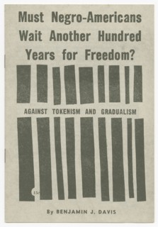 'Must Negro-Americans Wait Another Hundred Years for Freedom?: Against Tokenism...', 1963. Creator: Unknown.