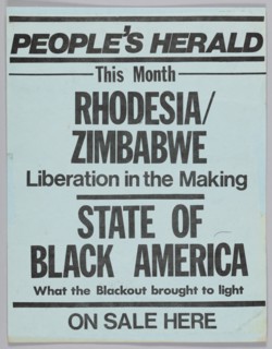 Flyer advertising the September 1977 issue of The People's Herald, 1977. Creator: Unknown.