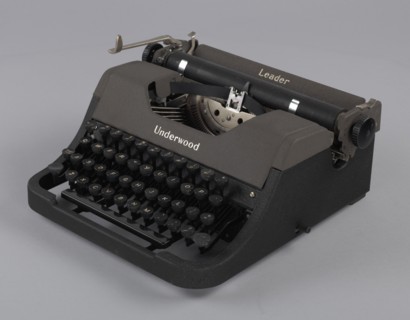 Underwood typewriter and case, ca. 1950. Creator: Underwood Typewriter Company.