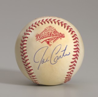 Baseball from the 1992 World Series autographed by Joe Carter, 1992. Creator: Rawlings.