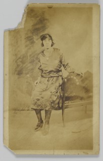 Photographic postcard of a woman, 1918-1930. Creator: Unknown.