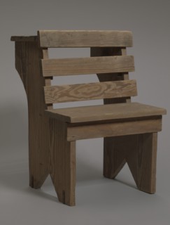 Wooden school desk from Bethel Evangelical Lutheran Church and School, 1925-1963. Creator: Unknown.