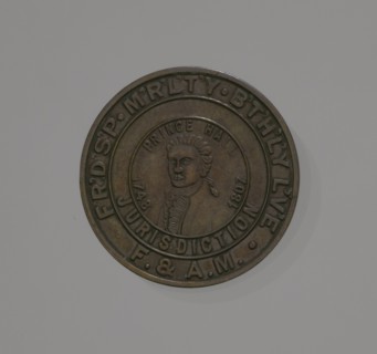 Bronze freemasonry medallion depicting Prince Hall, after 1807. Creator: Unknown.