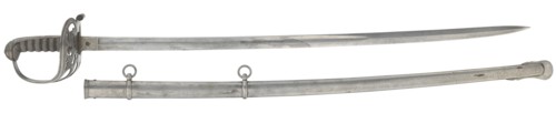 Mameluke sword presented to Capt. George Garrison by the 55th Massachusetts, 1863. Creator: F. Horster.