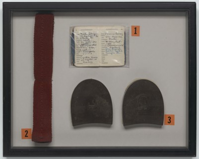 Framed memorabilia from Selma to Montgomery March used by Dabney N. Montgomery, 1965. Creator: Unknown.
