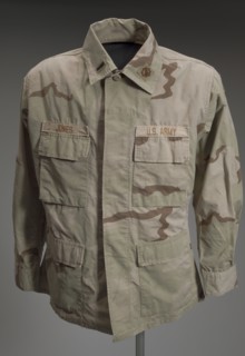 Army jacket worn by Andre M. Jones during the Iraq War, 2003. Creator: Unknown.