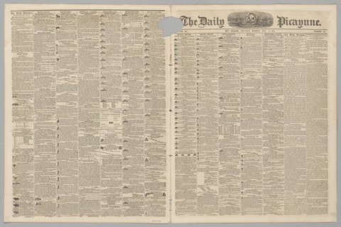 The Daily Picayune, July 10, 1856. Creator: Unknown.