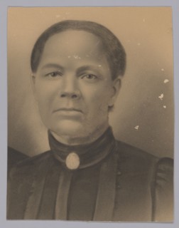 Photographic crayon portrait of Roseanna May, late 19th century. Creator: Unknown.