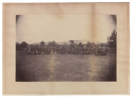 Photograph of members of the 55th Massachusetts Infantry, 1863-1865. Creator: Unknown.