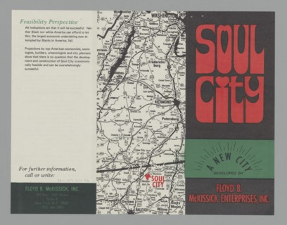 Promotional pamphlet for Soul City, 1971. Creator: Unknown.