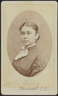 Carte-de-visite portrait of Carrie Lining, ca. 1875. Creator: George N. Barnard.
