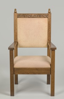 Pulpit chair from Saint Augustine Catholic Church of New Orleans, 20th century. Creator: Unknown.